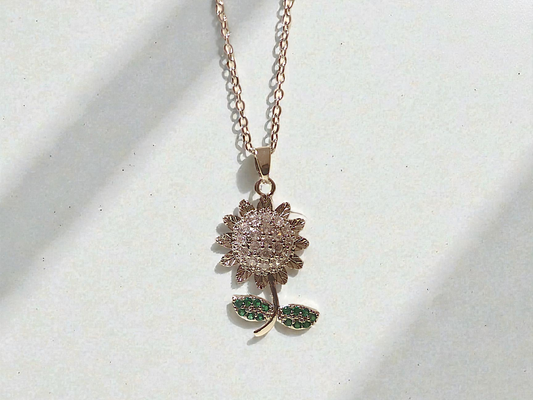 Sunlit Emerald Blossom Necklace