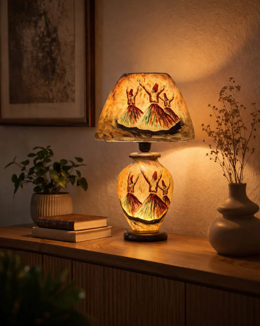 Handcrafted Table Lamp: Whirling Dervish