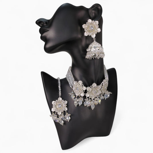 3D Jewellery Set in Golden & Silver Colours