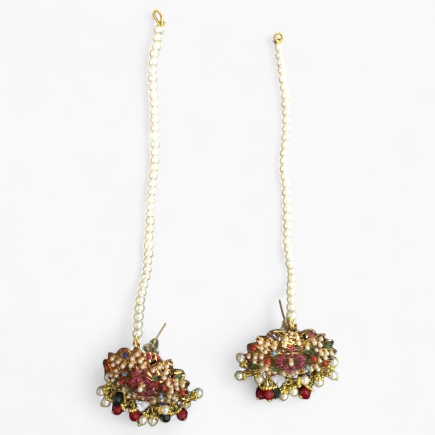 Traditional Multi-Color Jewellery Set Choker with Bindi