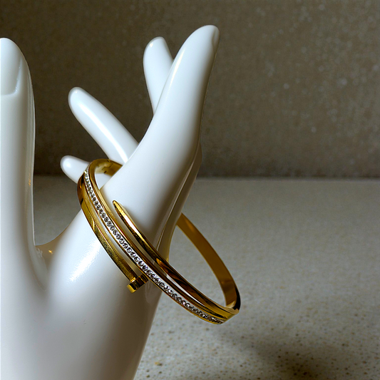 Seraphina Crystal Bar Cuff