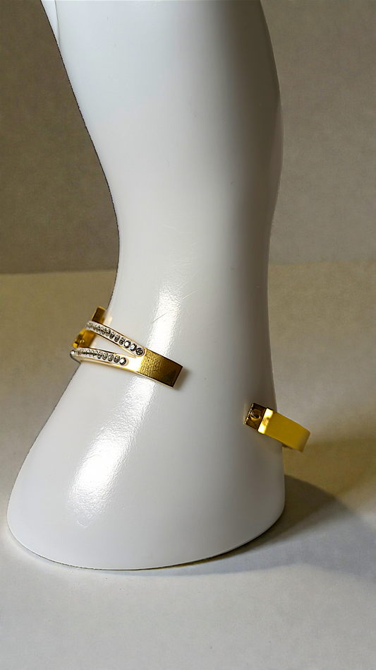 Aurielle Crystal Butterfly Bangle