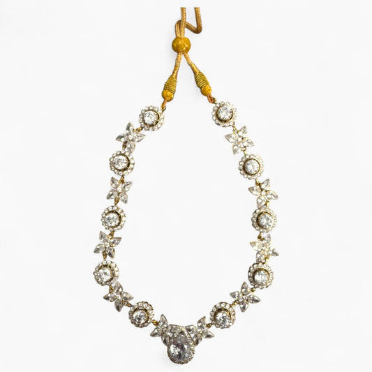 Jewellery Set with Gold Plated Necklace & Matching Earrings