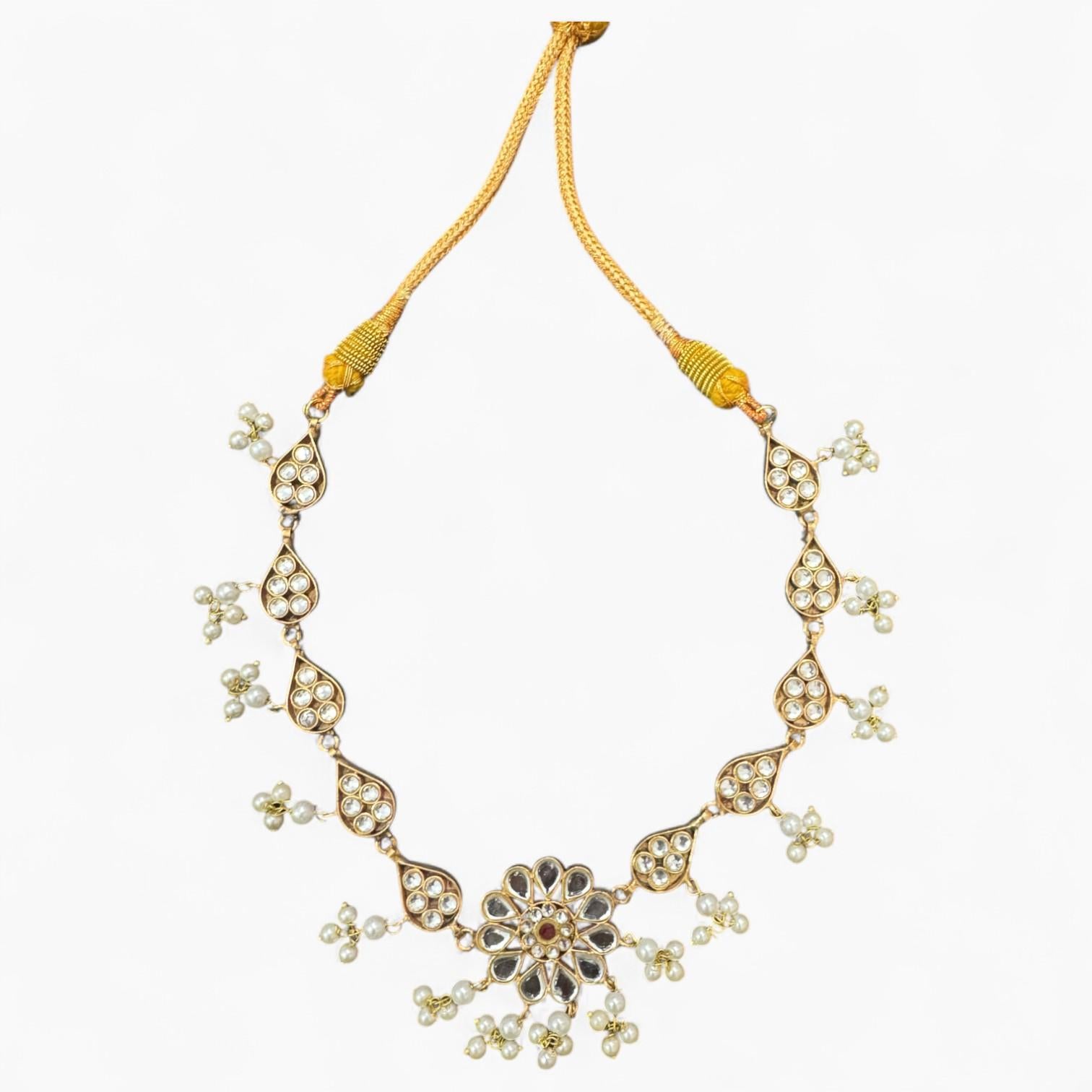 Kundan Jhumka Set with Necklace