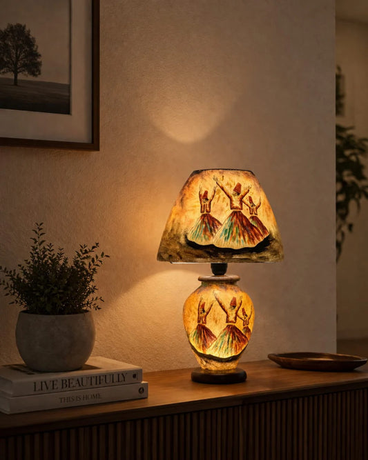 Handcrafted Table Lamp: Whirling Dervish
