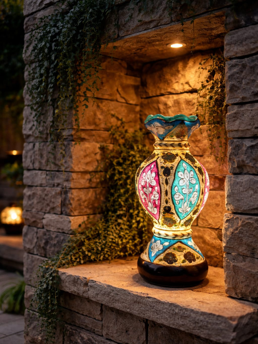 Mini Camel Skin Lamp: Heritage Floral