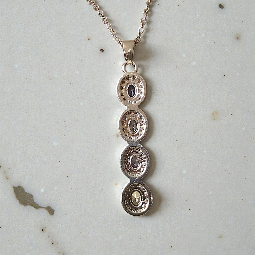 The Spectrum Halo Vertical Drop Necklace