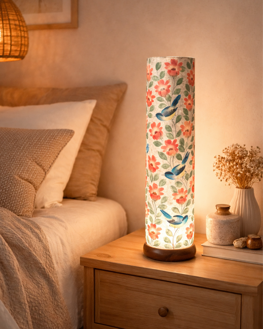 Artistic Floral Bird Lamp: Enchanted Songlight