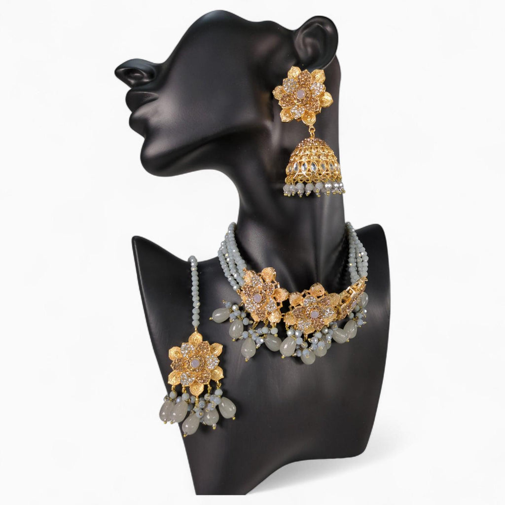 3D Jewellery Set in Golden & Silver Colours