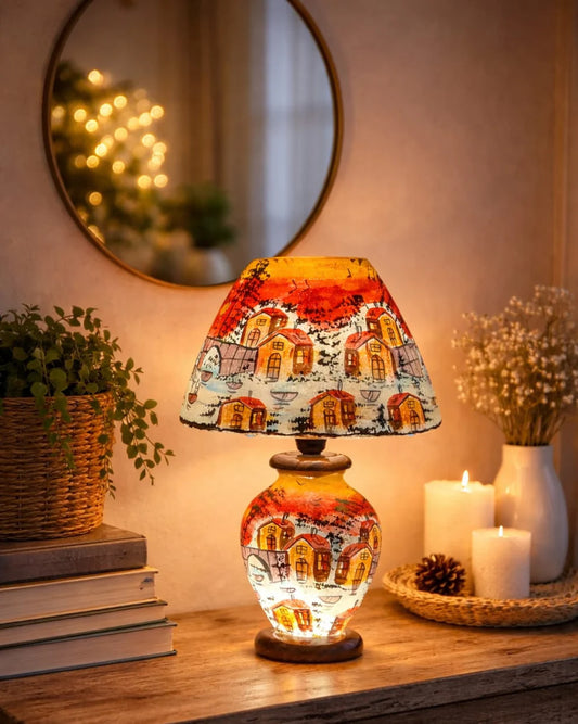 Dimmable Table Lamp: Sunset Village