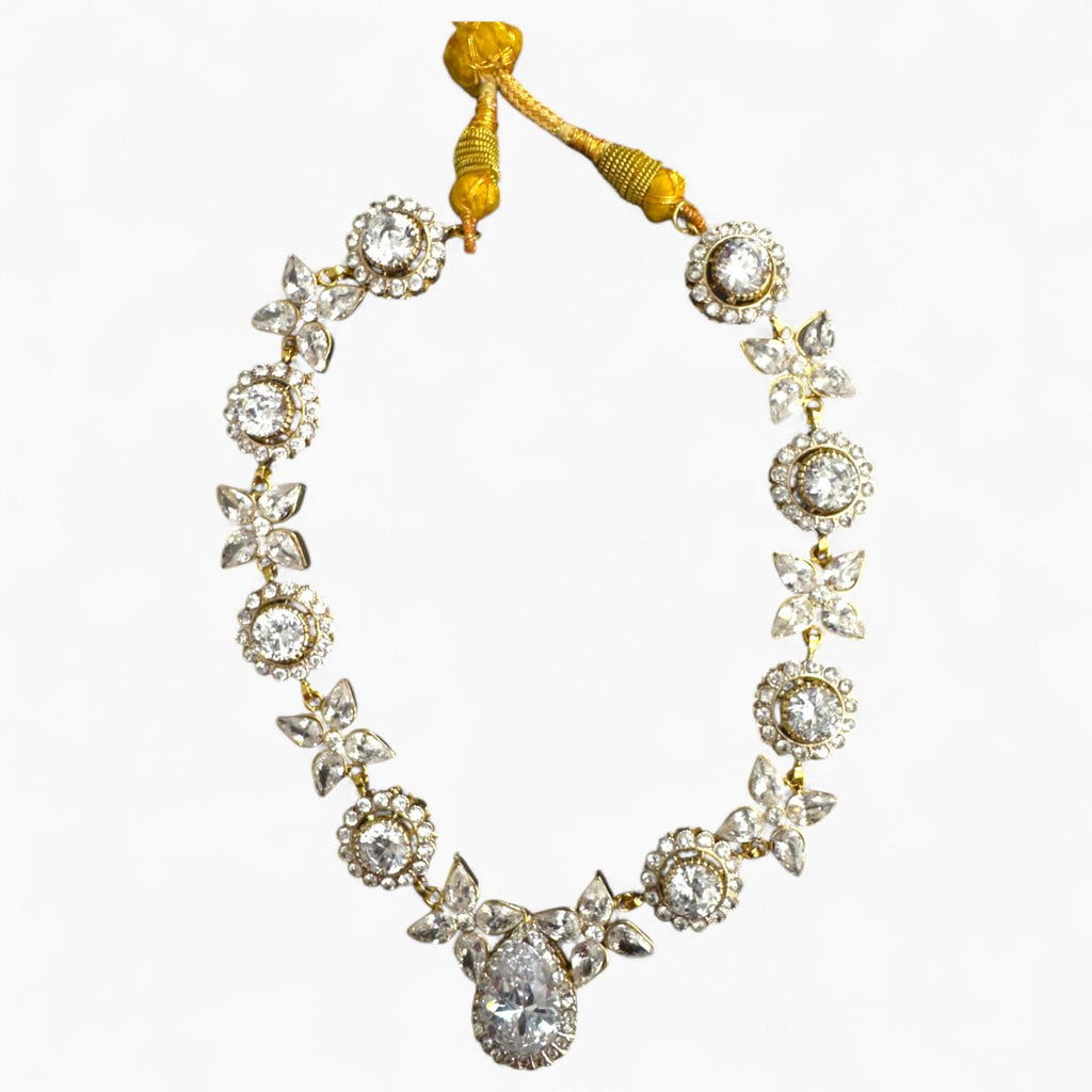 Jewellery Set with Gold Plated Necklace & Matching Earrings