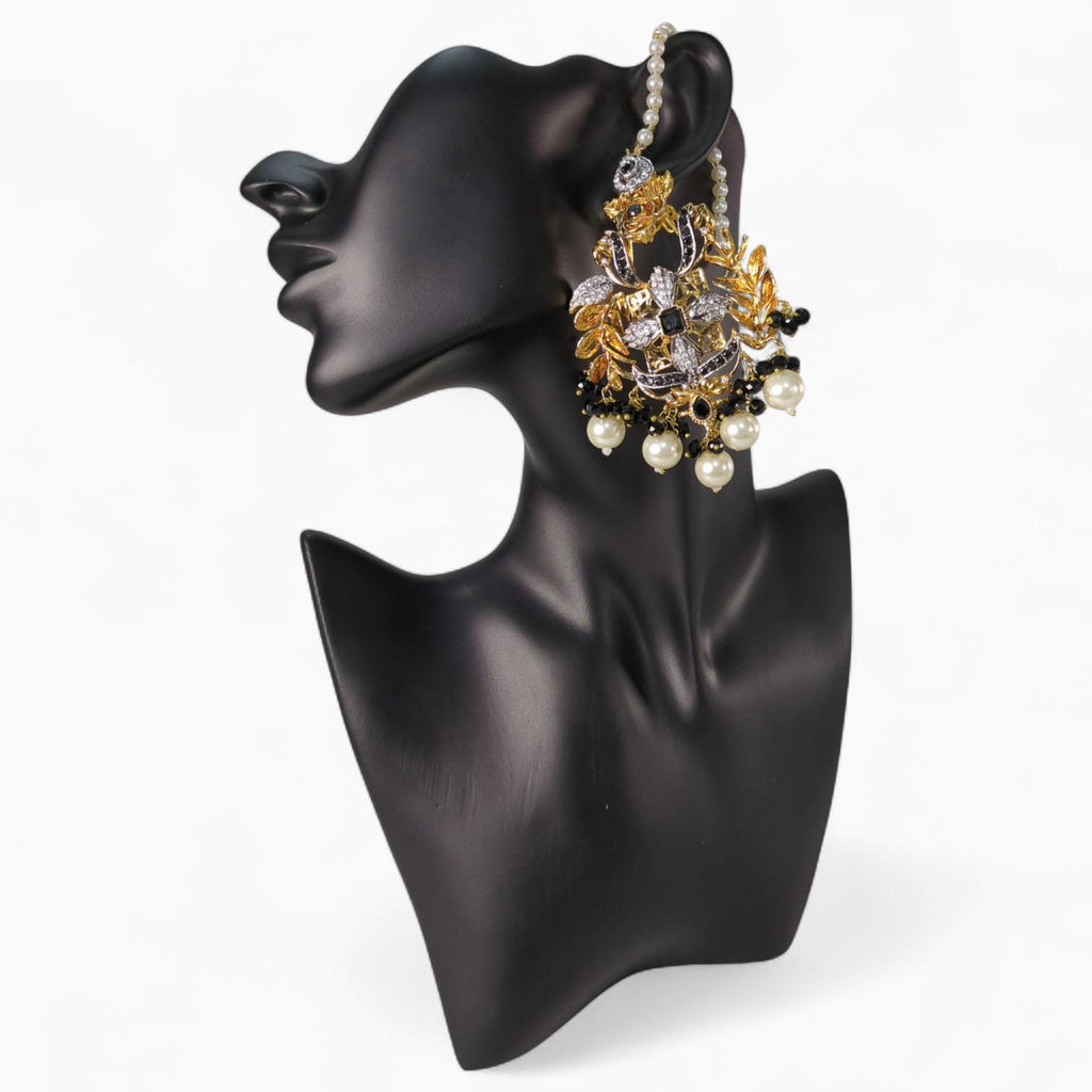 Tradionals Large Size Earrings | Vibrant Black Green & Pink Options