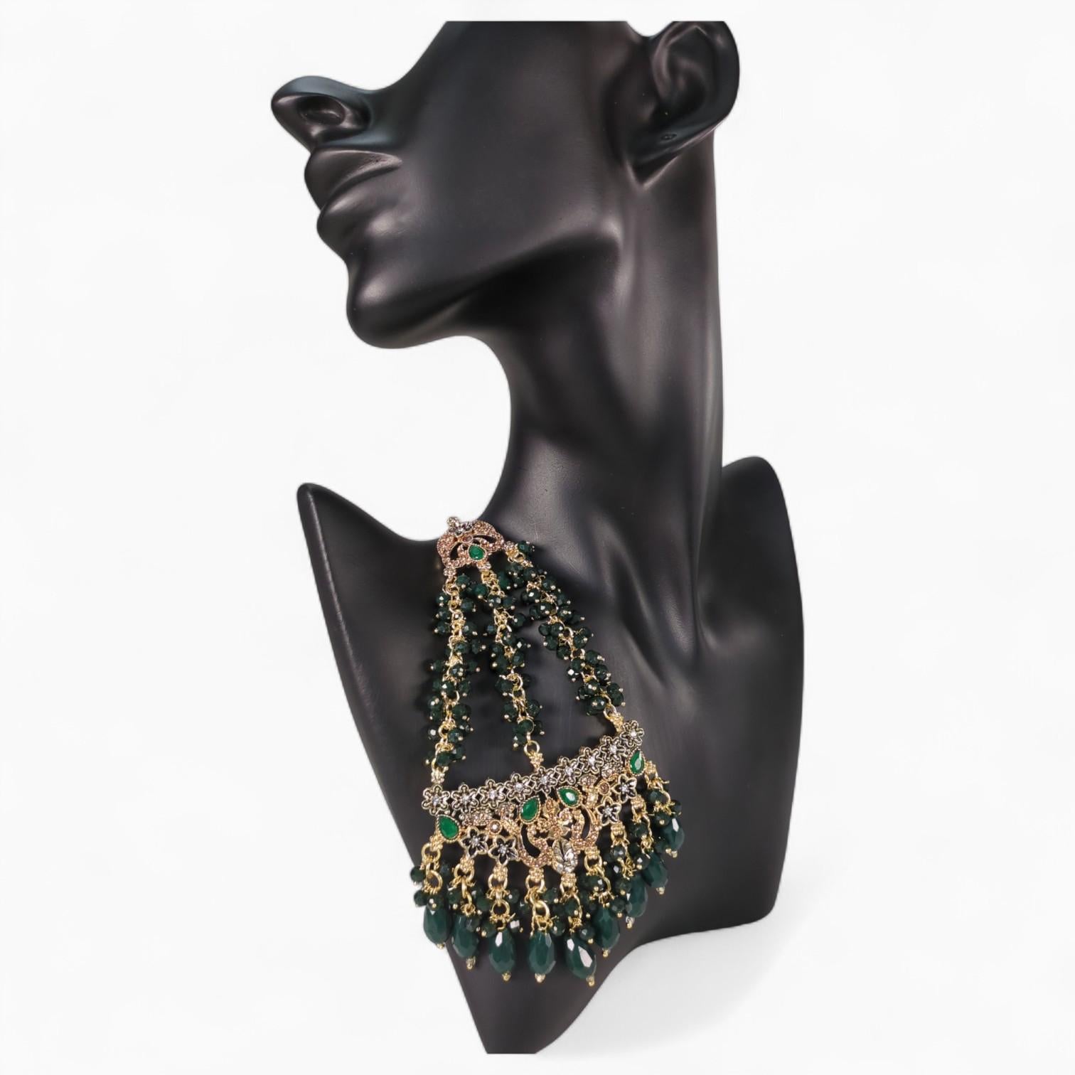 Jhumar in Pink Black & Red