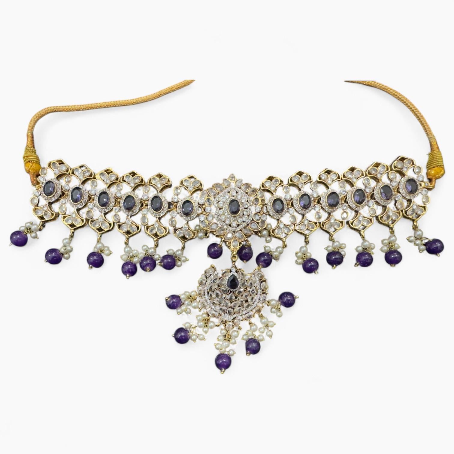 Elegant Traditional Jewellery Set with Gold Plating