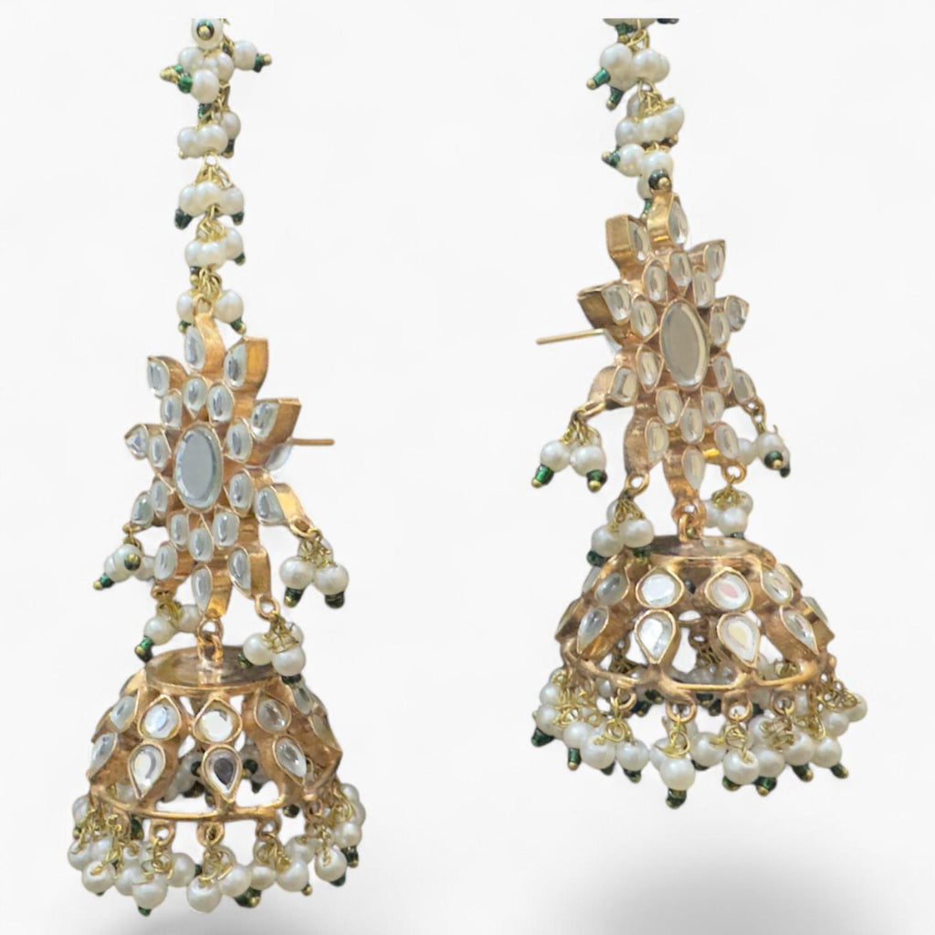 Kundan Jhumka With Bindi