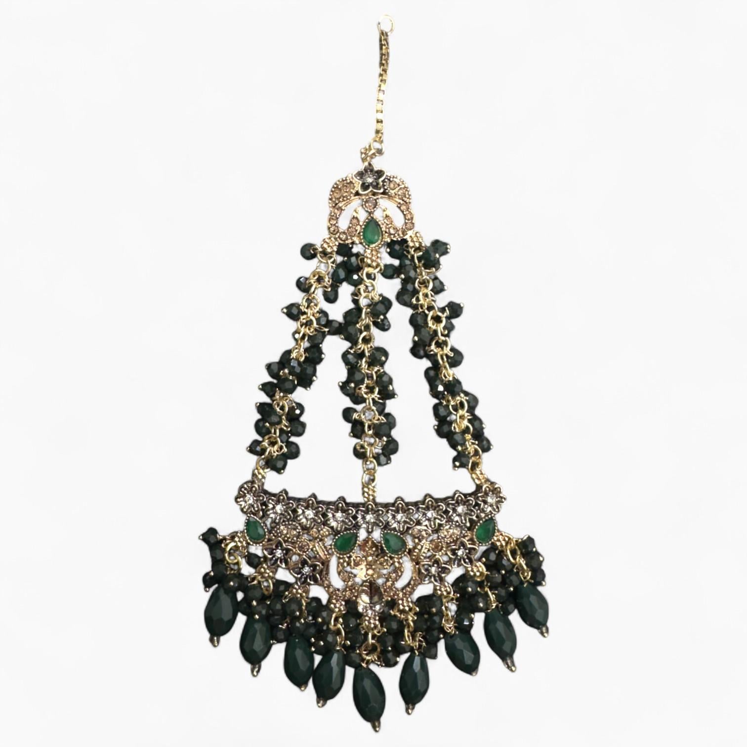 Jhumar in Pink Black & Red