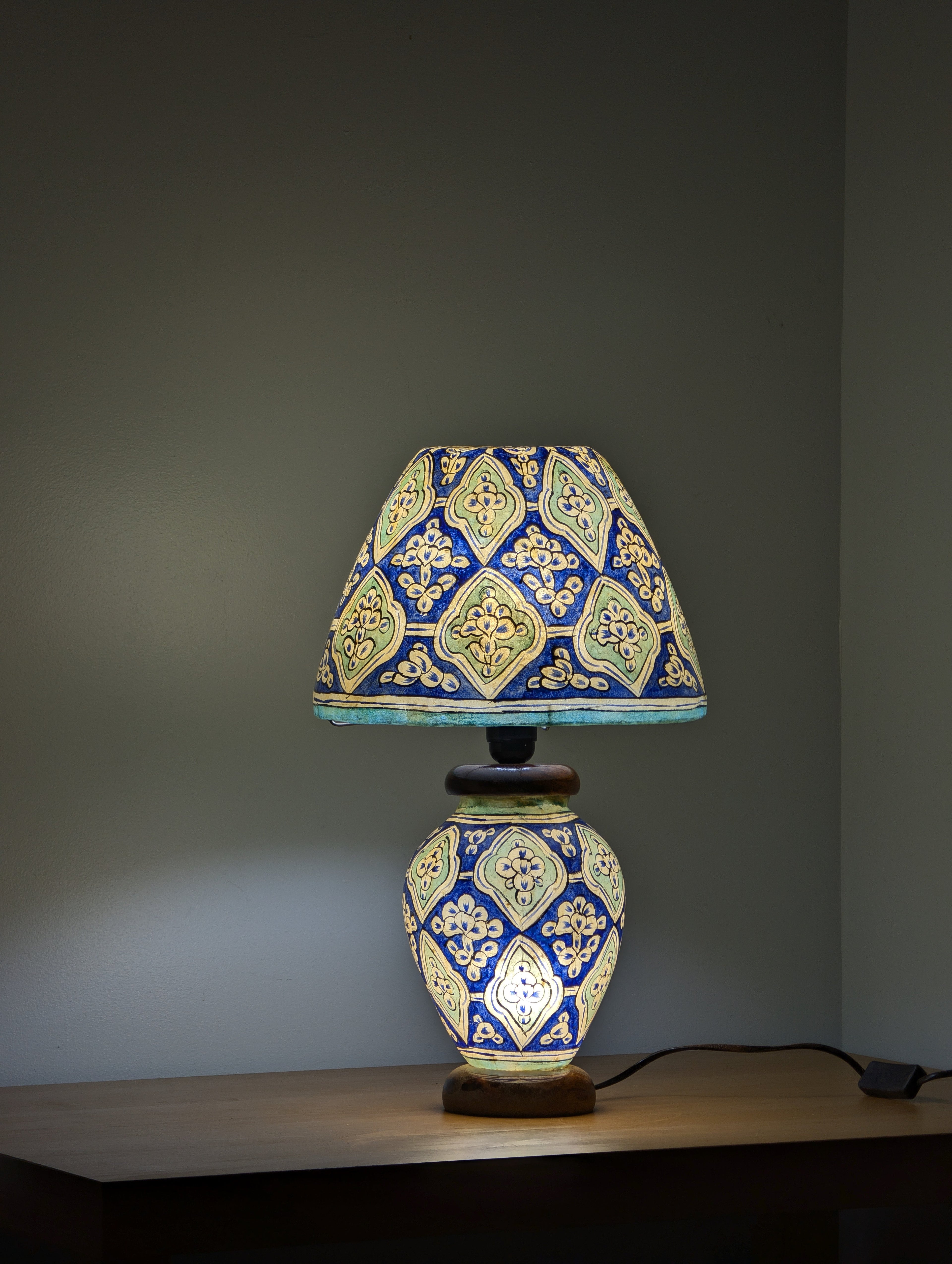Handcrafted Camel Skin Dimmable Table Lamp | Sunset Village Design, Boho Lighting