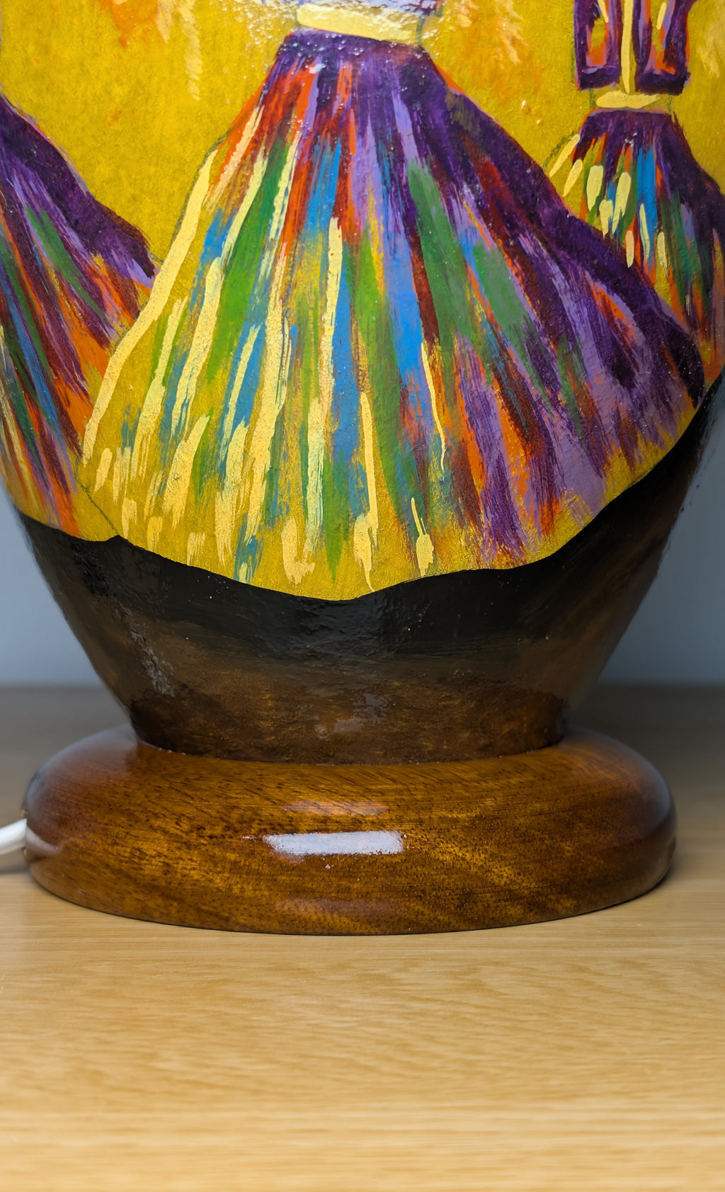 Handcrafted Camel Skin Table Lamp | Whirling Dervish, Boho Decor