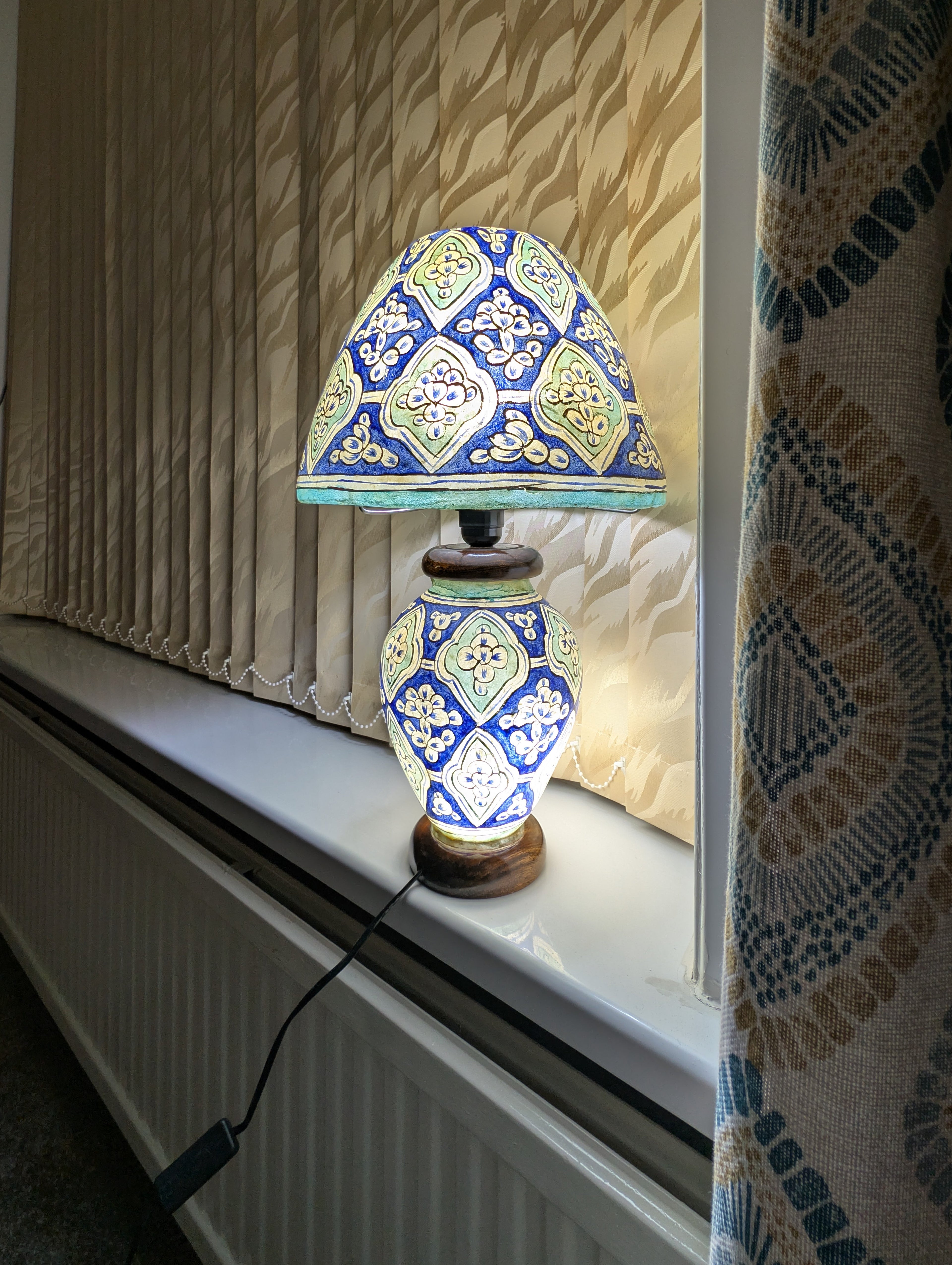 Handcrafted Camel Skin Dimmable Table Lamp | Sunset Village Design, Boho Lighting