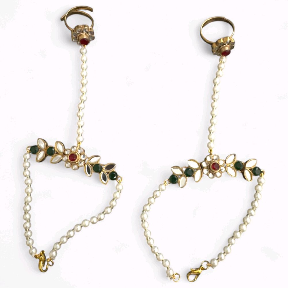 Artificial Peral bracelet with Adjustable Ring