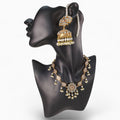 Kundan Jhumka Set with Necklace
