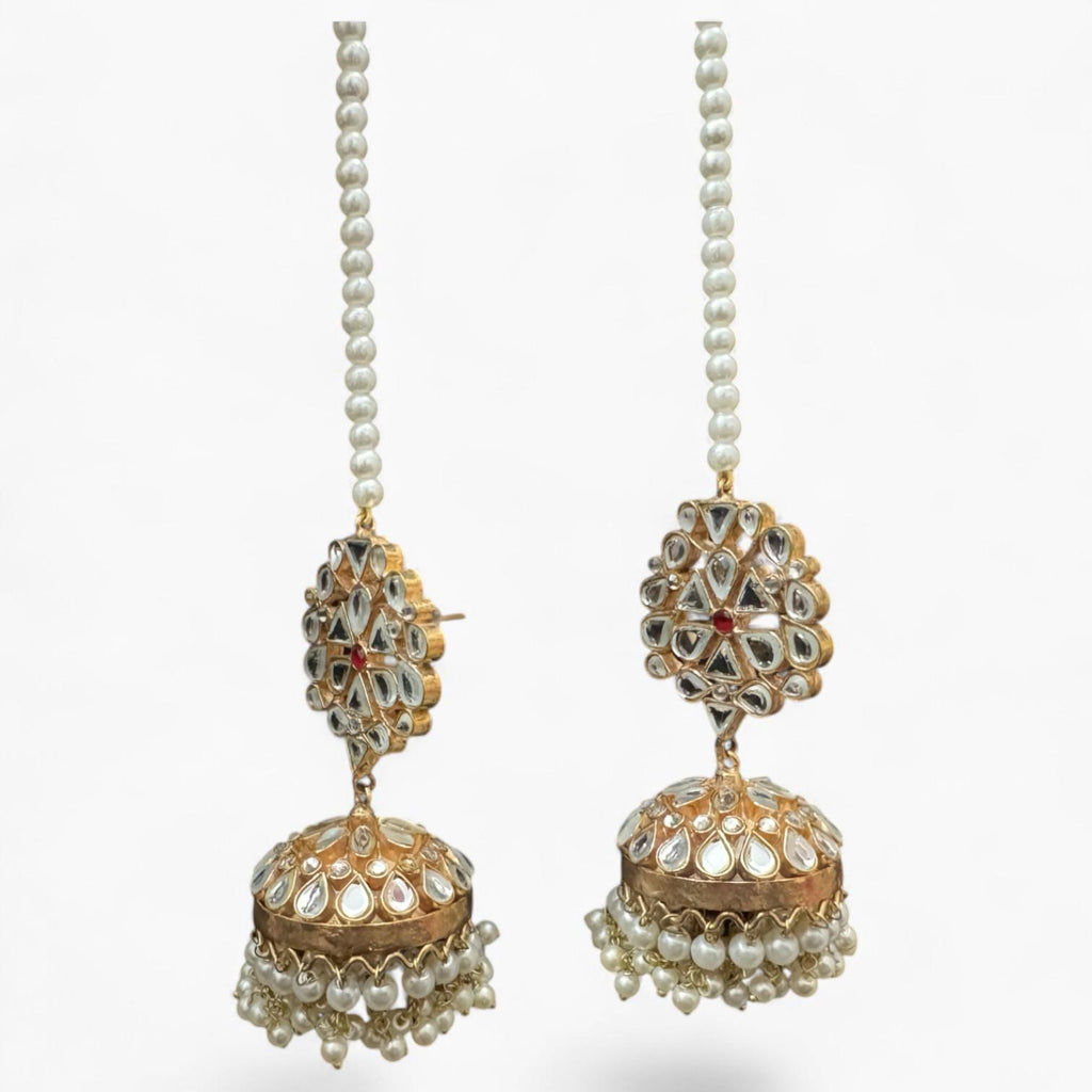 Kundan Jhumka Set with Necklace