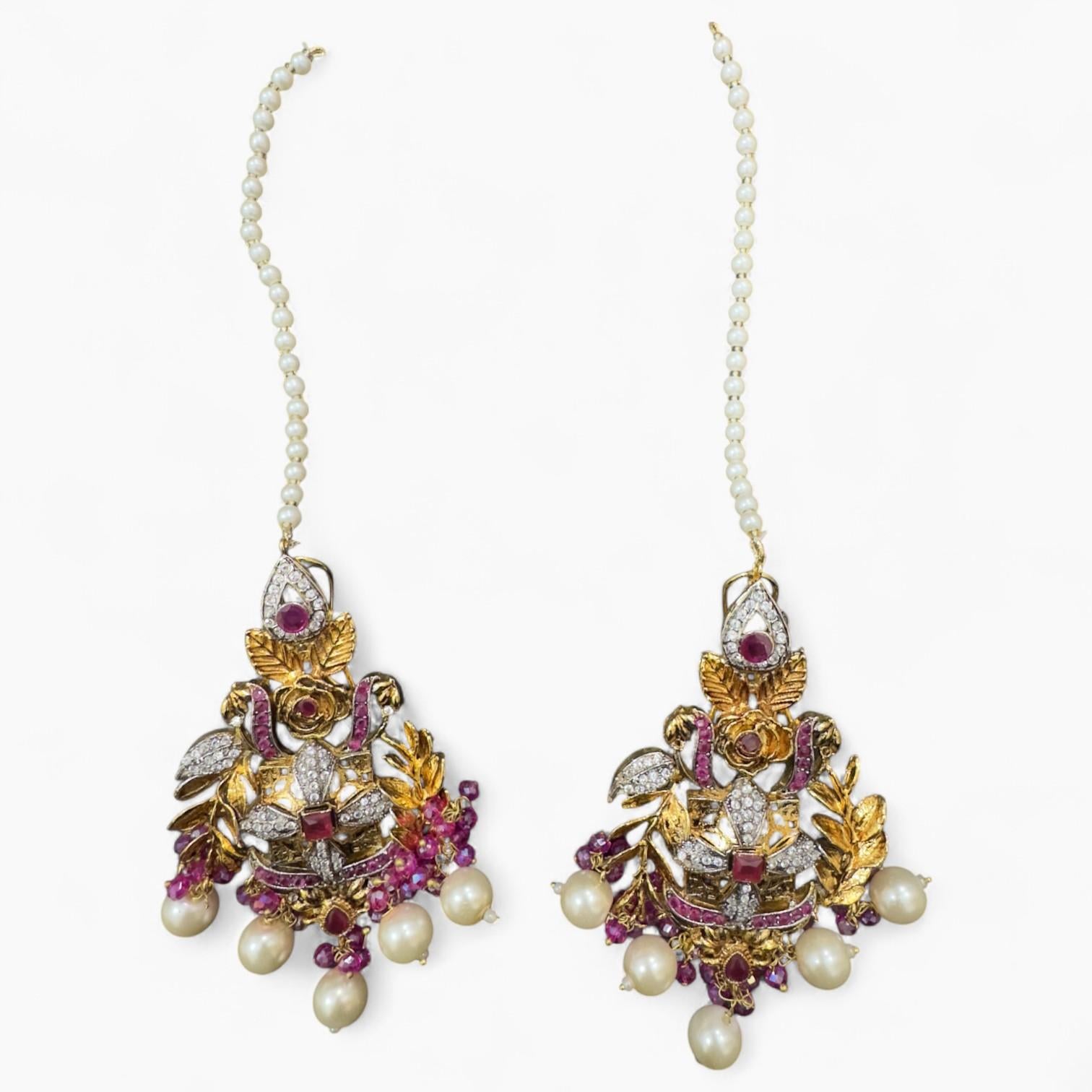 Tradionals Large Size Earrings | Vibrant Black Green & Pink Options