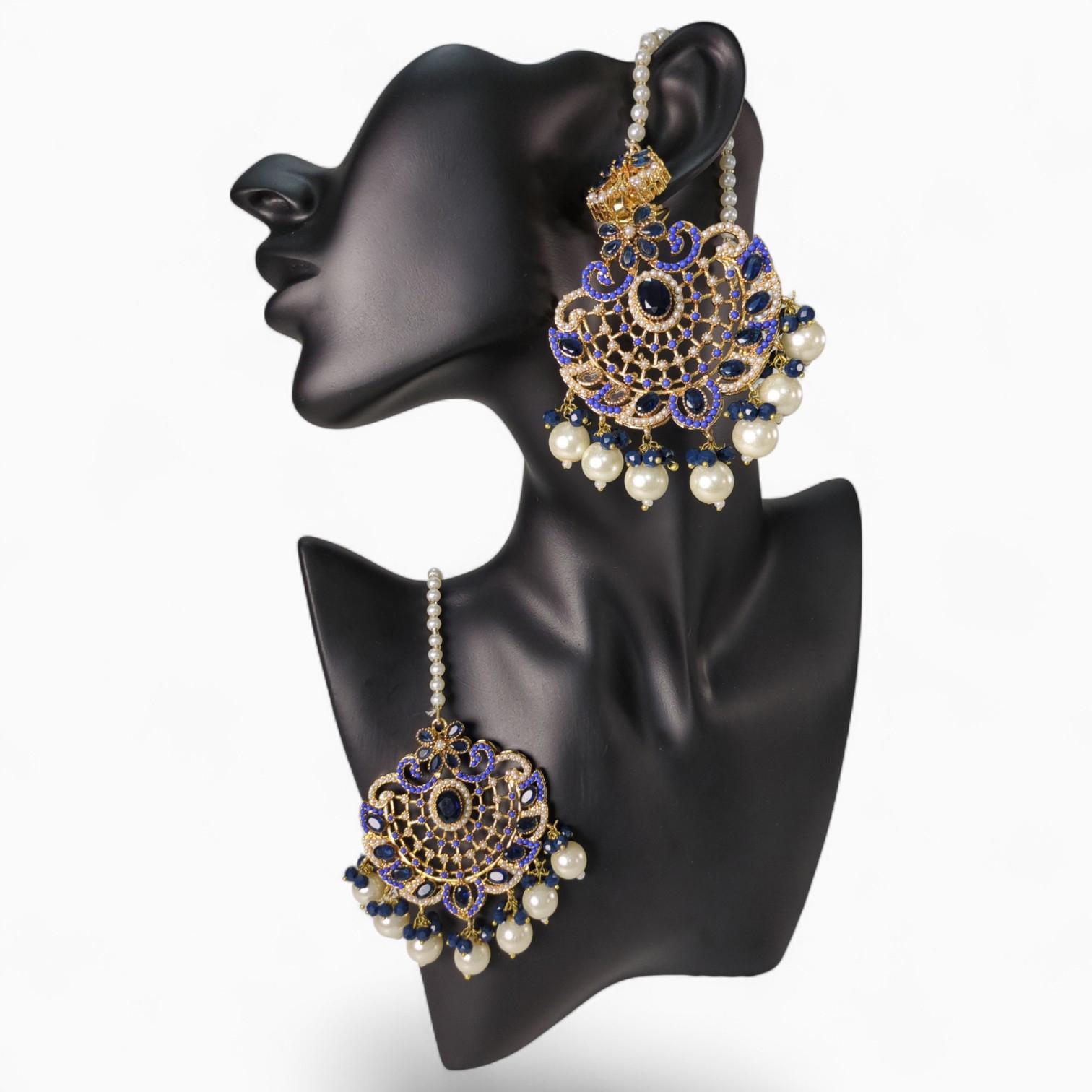 Multiple Colour Earrings & Bindi Set