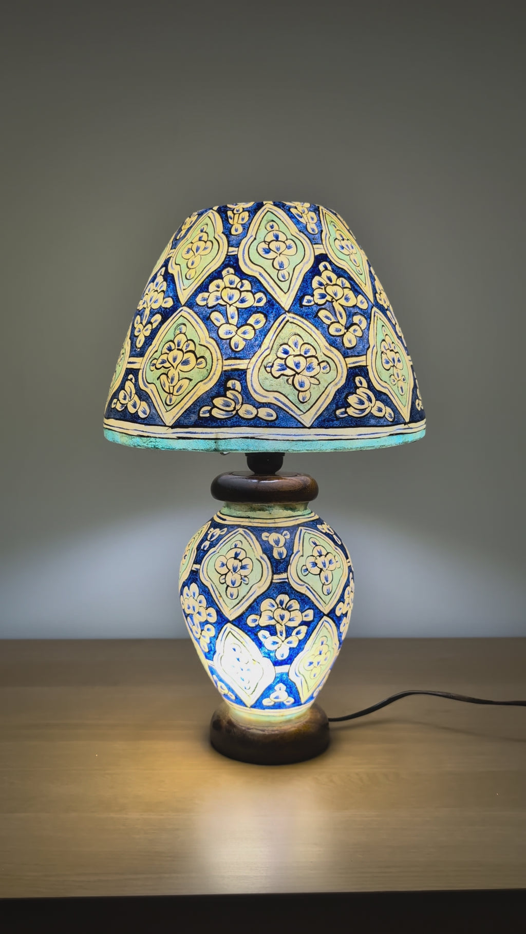 Handcrafted Camel Skin Dimmable Table Lamp | Sunset Village Design, Boho Lighting