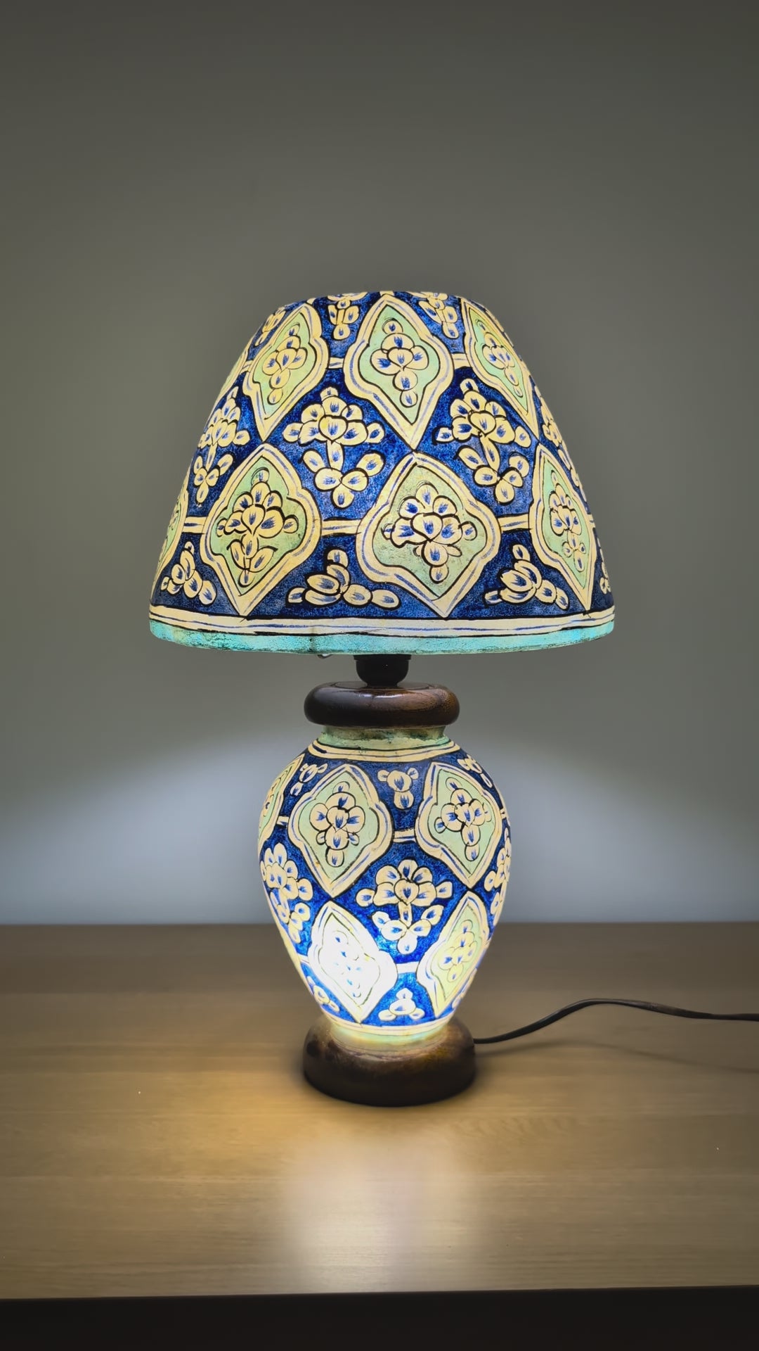 Handcrafted Camel Skin Dimmable Table Lamp | Sunset Village Design, Boho Lighting