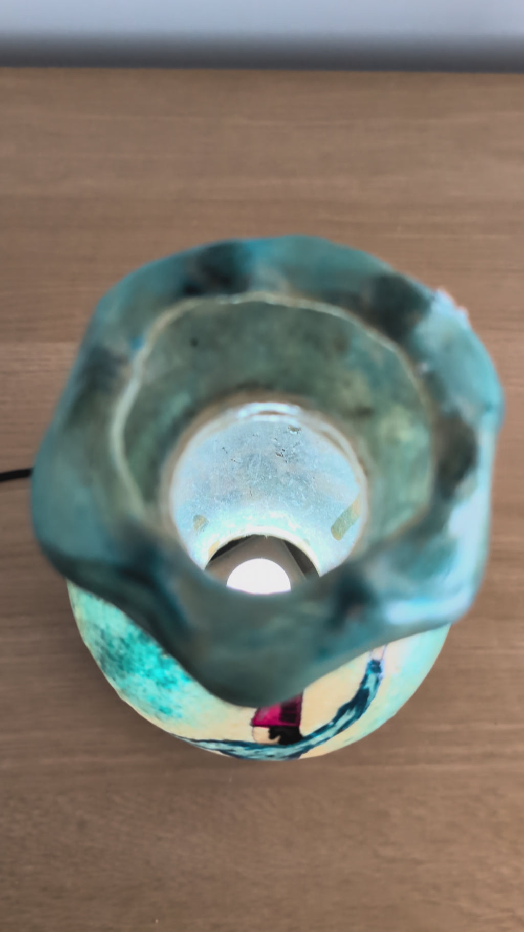 Hand Painted Mini Camel Skin Lamp - Whirling Darvish